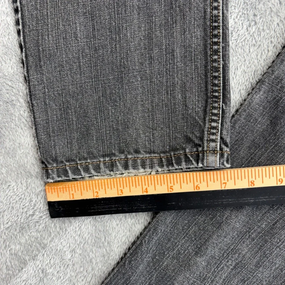Levi's 514 Slim Straight Jeans Men 30x32 Black Good Frayed Hem Zip Fly